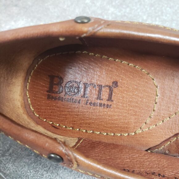 BORN Mindy Leather Buckle Moc Loafer Women's Size 6 / 36.5 Flat Shoes - Picture 8 of 11